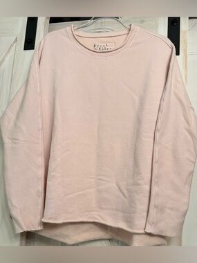NWT Frank & Eileen M Anna triple fleece rolled collar vintage rose pink color